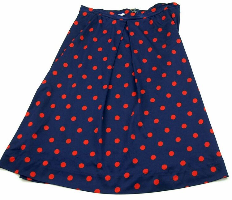 Navy Polka Dot Skirt