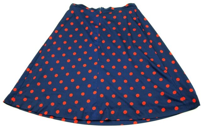 Back Navy Polka Dot Skirt