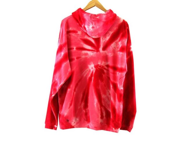 Back Tie Dye Red Hooded Sweatshirt