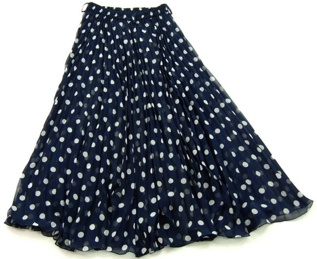 Back Polka Dot Skirt Navy