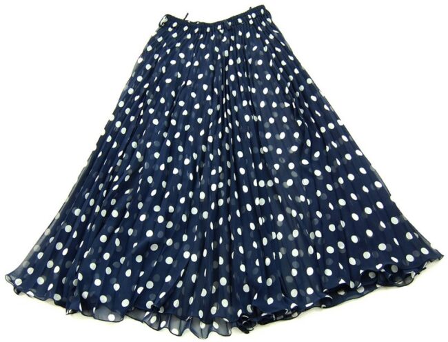 Polka Dot Skirt Navy