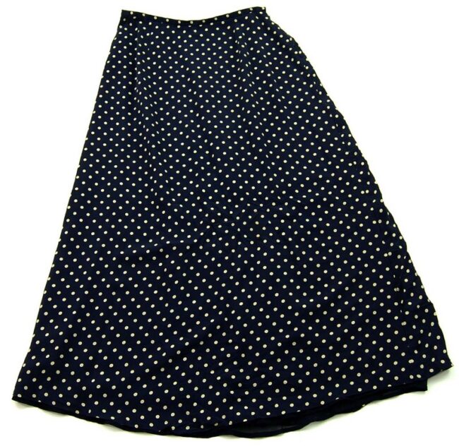 Polka Dot Skirt Navy