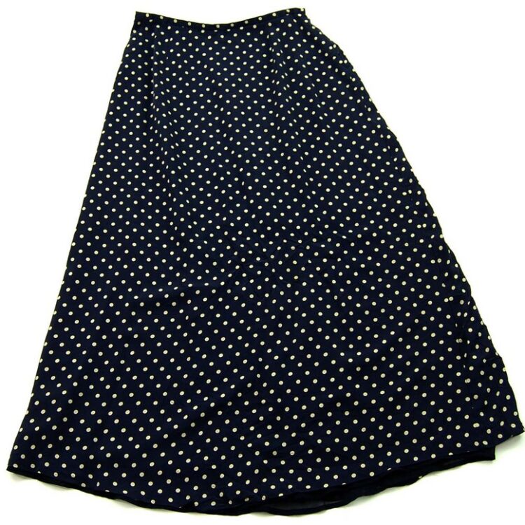 Polka Dot Skirt Navy