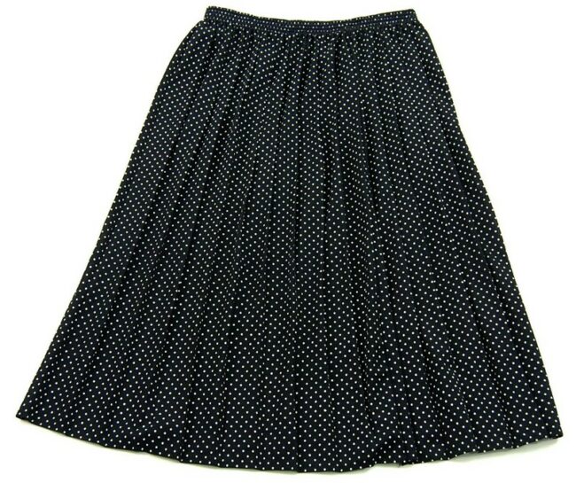 Back Black Midi Polka Dot Skirt
