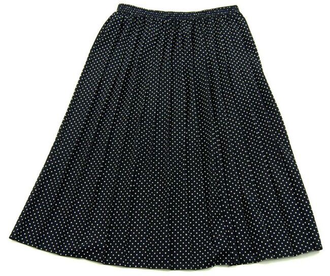 Back Black Midi Polka Dot Skirt