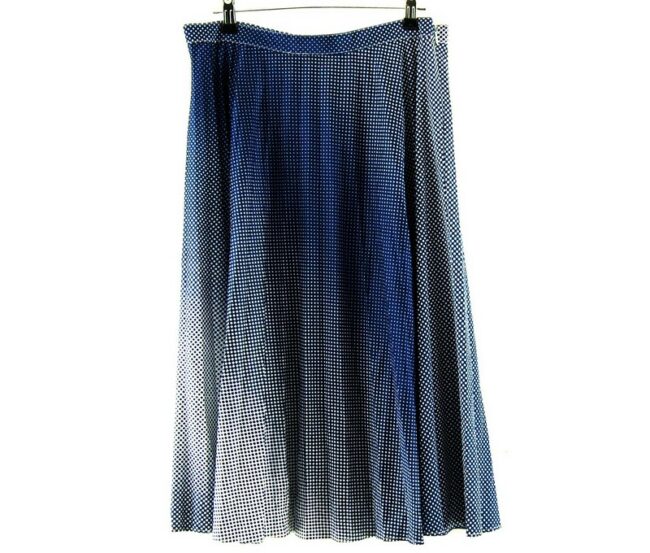 90s Blue Polka Dot Skirt