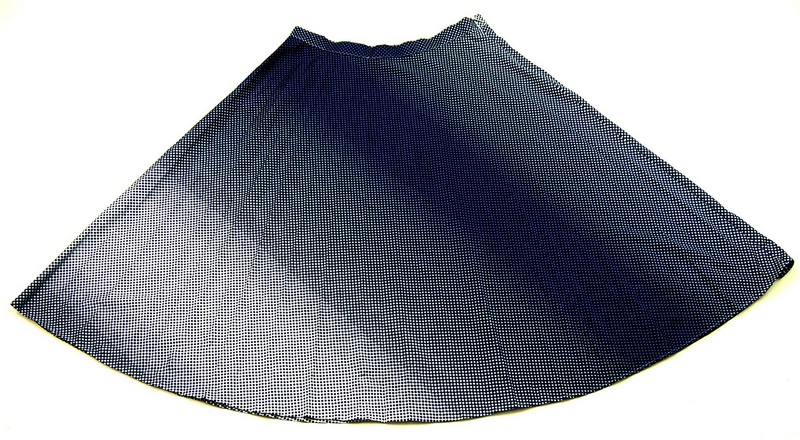 Back Blue Polka Dot Skirt