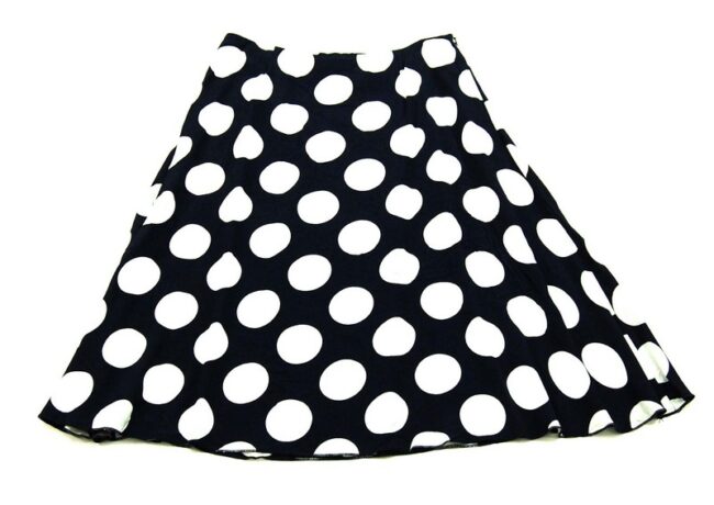 Navy Blue And White Polka Dot Skirt