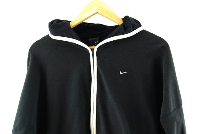 Front Top Close Up Nike Dri Fit Full Zip Hoodie Ladies