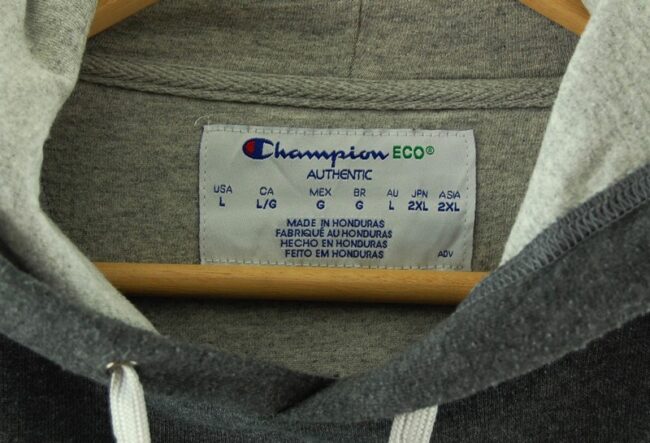 Label Grey Champion Hoodie Mens