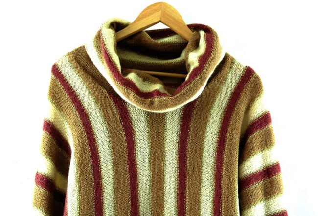 Front Top Close Up 80s Turtleneck Vintage Sweater