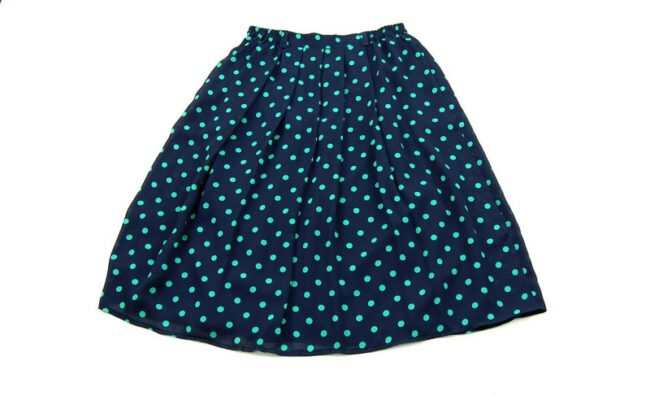 Navy Polka Dot Skirt