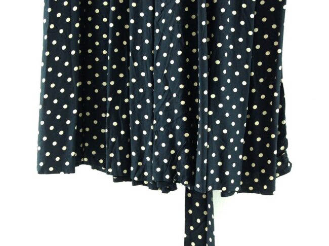 Bottom Close Up 90s Black Polka Dot Skirt