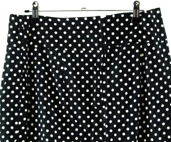 Top Close Up Black And White Polka Dot Pencil Skirt