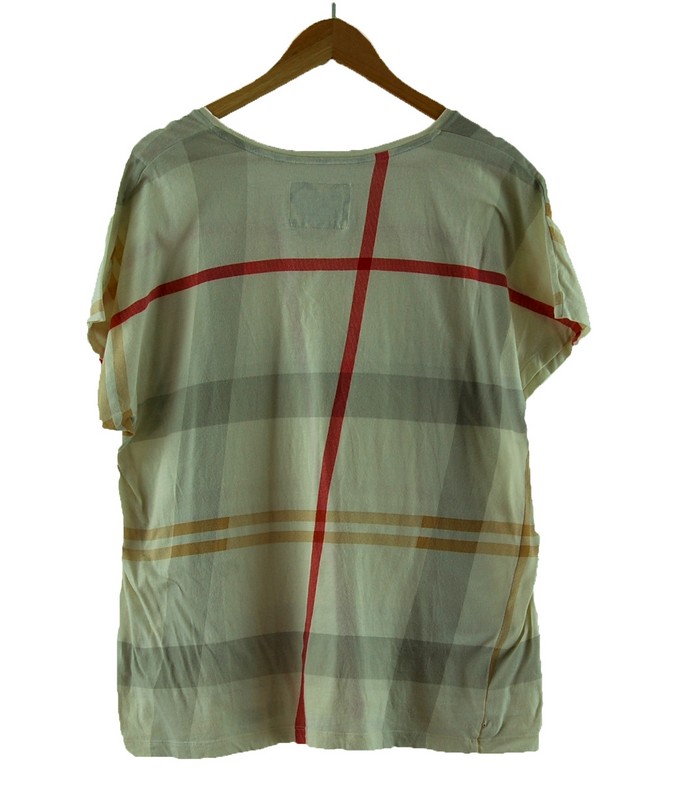 Back View Barbour Dress Tartan T - Shirt