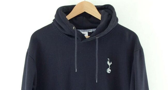 Front Close Up Navy Blue Vintage Spurs Hoodie