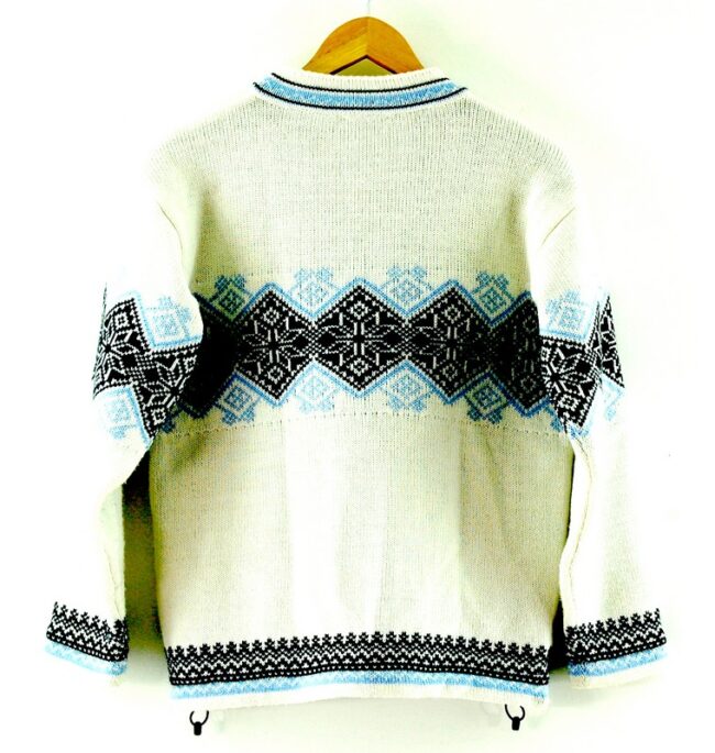 Back White Snowflake Sweater Womens