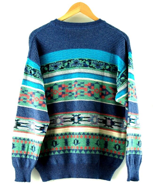Back Aztec Print Sweater Mens