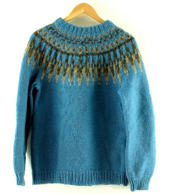 Back Blue Nordic Sweater Womens