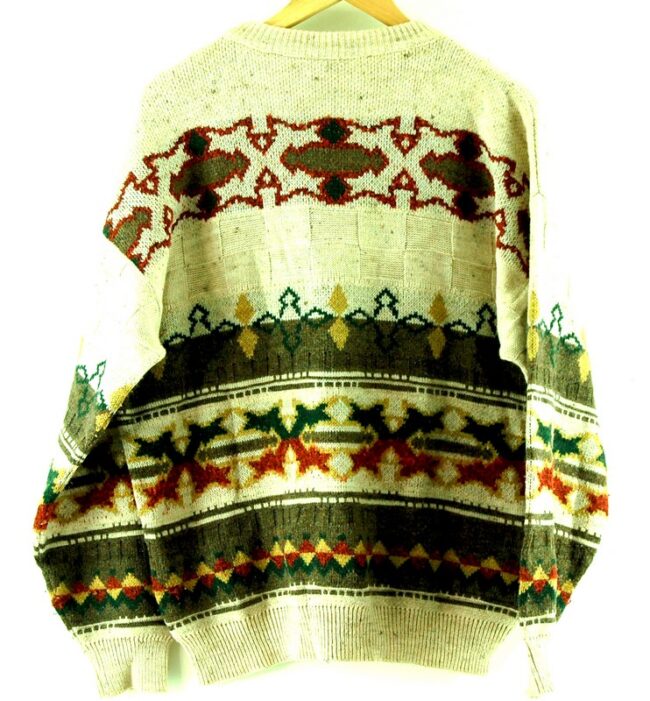 Back Retro Cream 90s Jumper mens