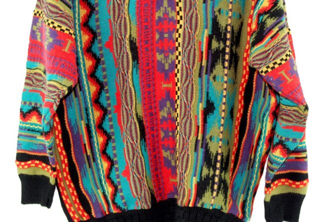 Back Close Up 90s Mens Coogi Style Jumper