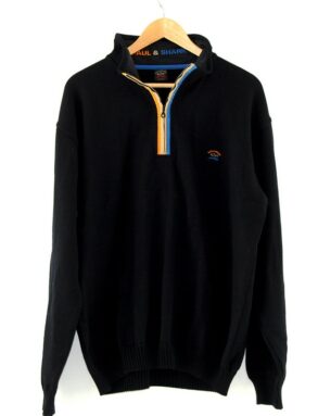 Front Navy Paul And Shark Zip Jumper