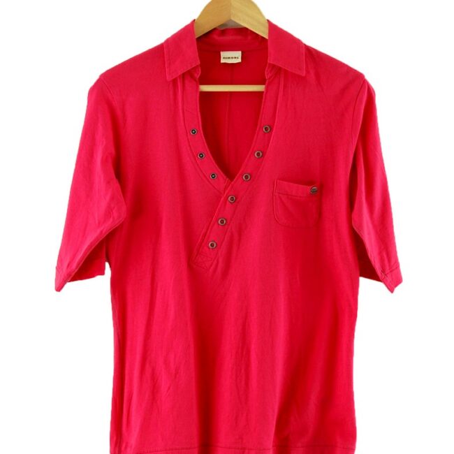 Diesel Dark Pink V - Neck Shirt