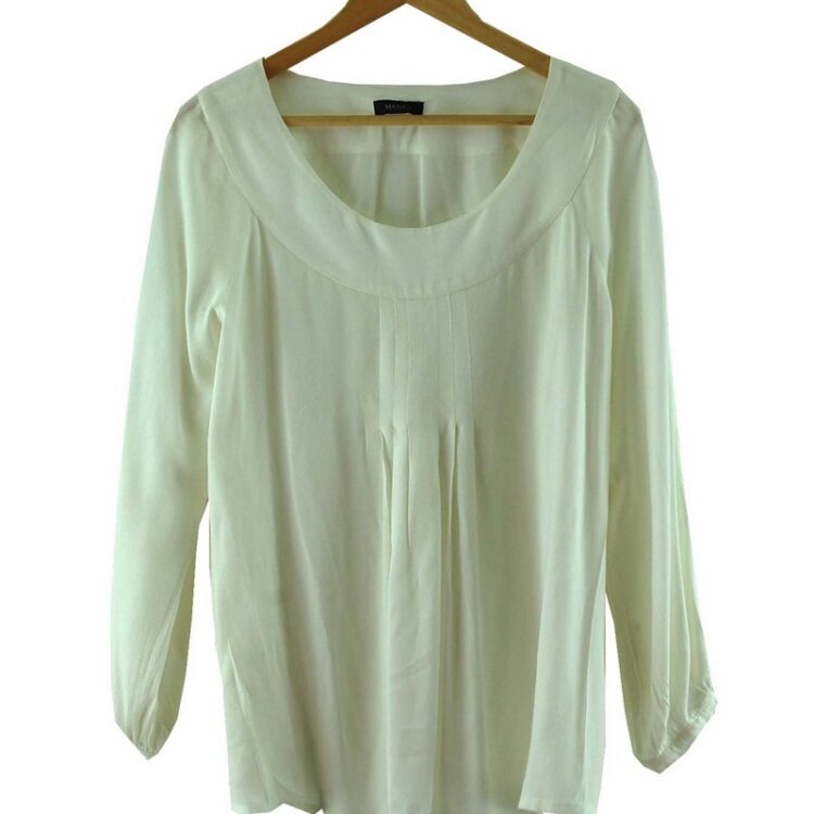 Max And Co White Smock Top