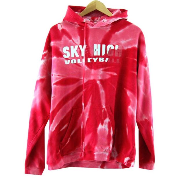 Tie Dye Pink Hooded Sweatshirt