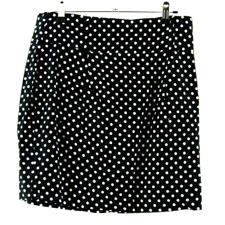 Black And White Polka Dot Pencil Skirt