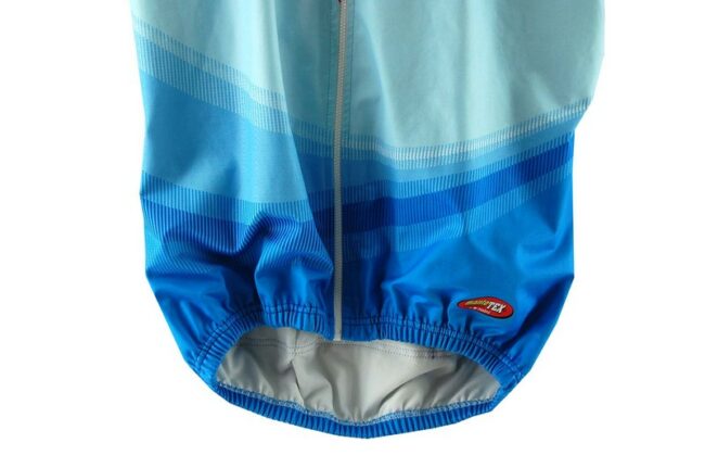 Front Bottom Blue Sleeveless Cycling Top