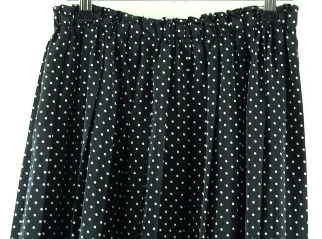 Close Up Black And White Polka Dot Skirt