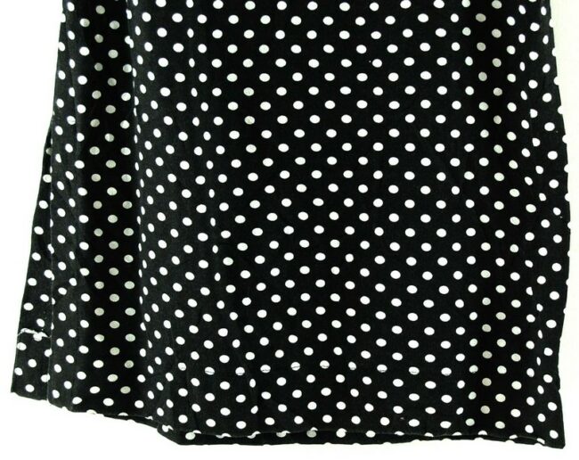 Bottom Close Up Black Polka Dot Skirt