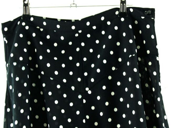 Top Close Up Black And White Polka Dot Flare Skirt