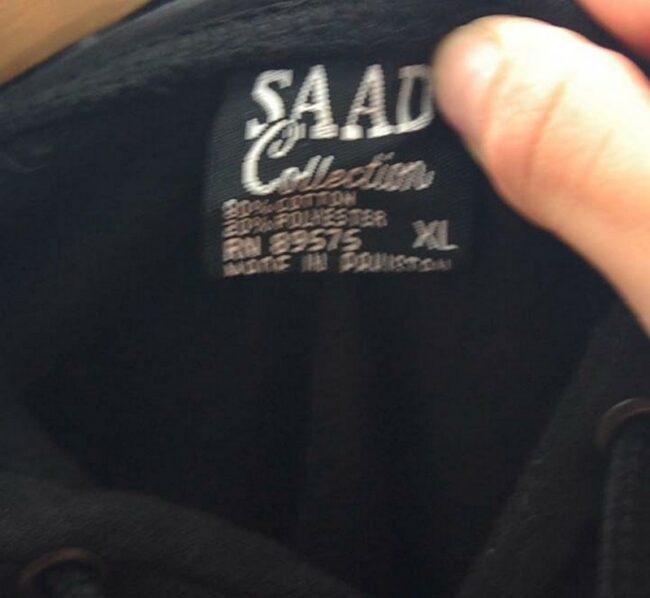 Label Black Graphic Hooded Sweatshirt