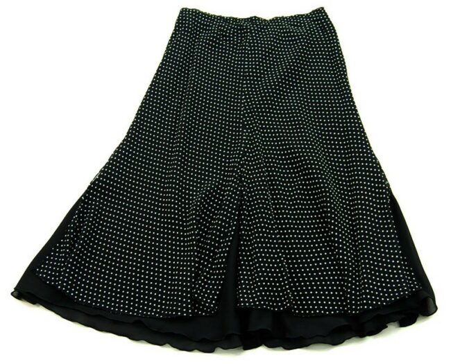 Back Polka Dot Skirt Black
