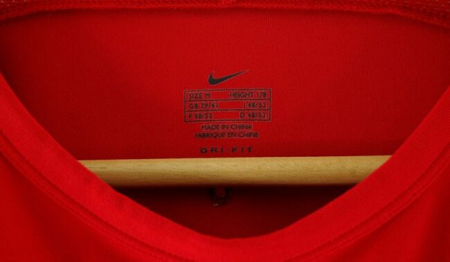 Label Nike Dri Fit Red T Shirt
