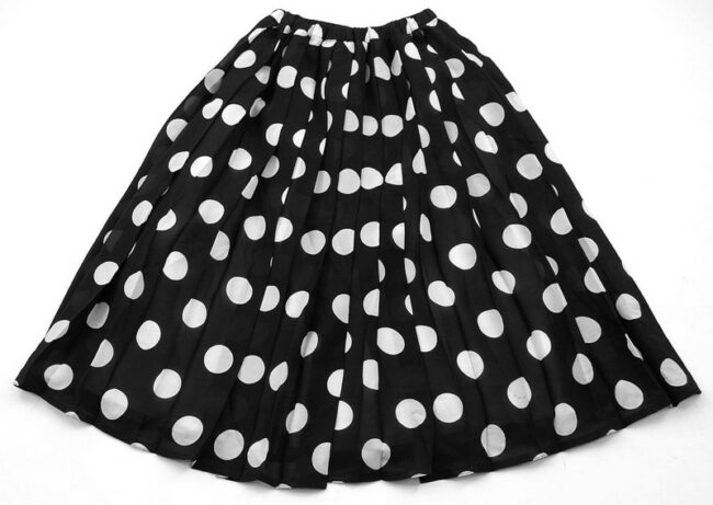 Back Polka Dot Black Skirt