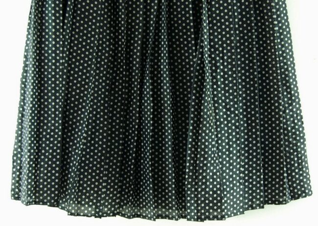 Bottom Close Up Grey Polka Dot Skirt