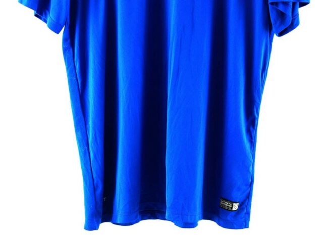 Bottom Close Up Nike Dry Fit Blue T Shirt