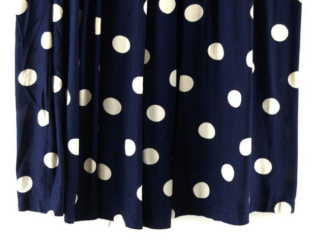 Bottom Close Up Blue Polka Dot Maxi Skirt