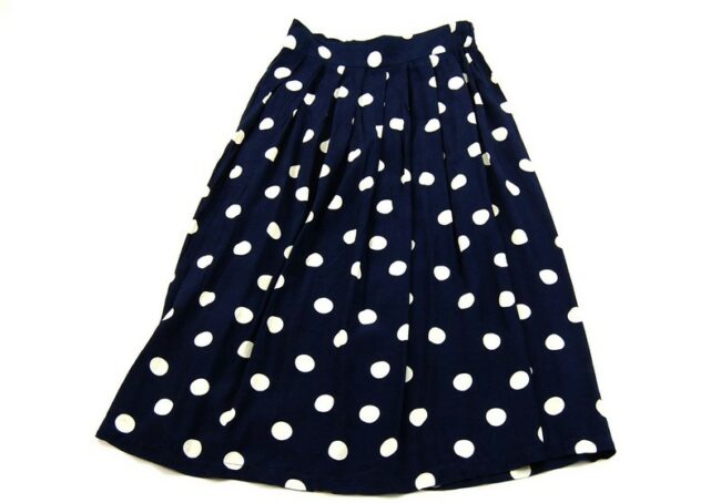 Blue Polka Dot Maxi Skirt