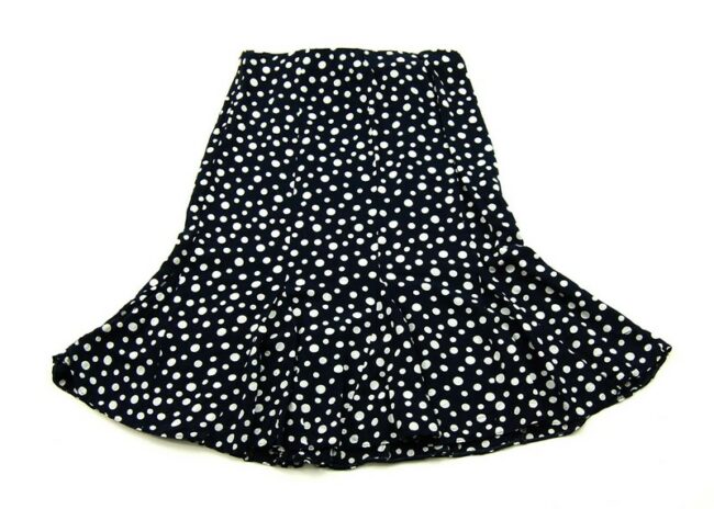Blue Skirt With White Polka Dots