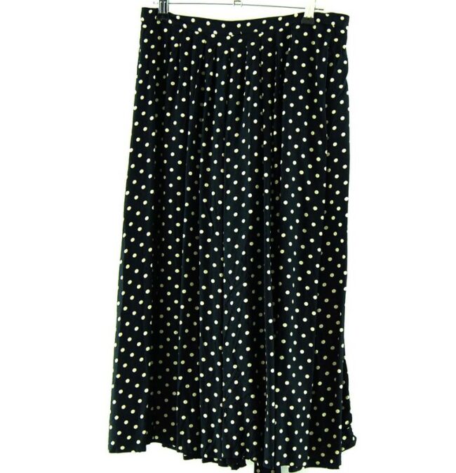 Back 90s Black Polka Dot Skirt