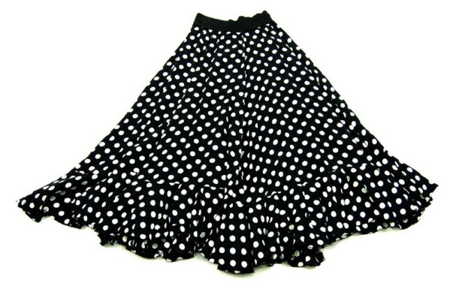 90s Black And White Polka Dot Skirt