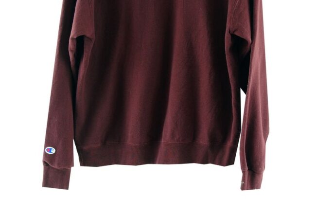 Back Close Up Champion Red Hooded Sweatshirt