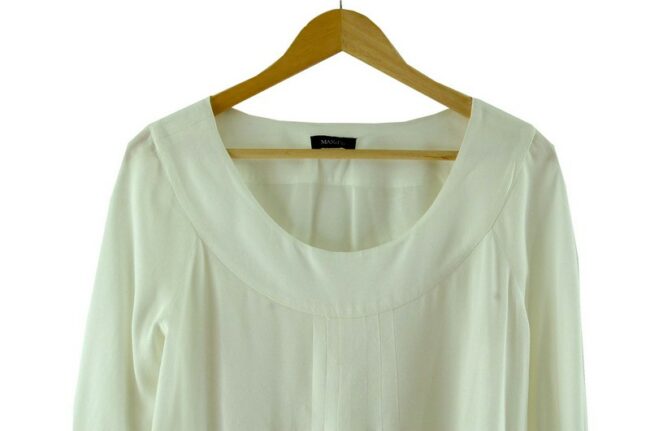 Front Close Up Max And Co White Smock Top