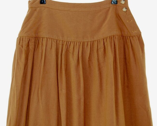 Front Close Up Brown Pierre Cardin Skirt