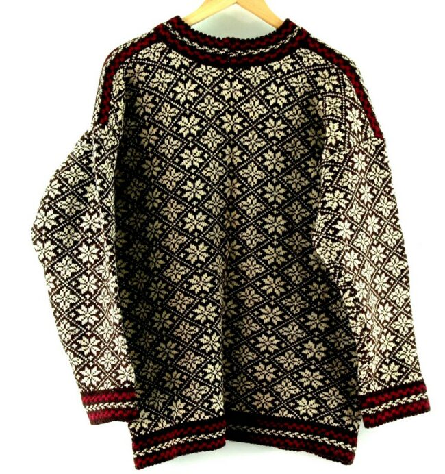 Back Nordic Snowflake Sweater Mens