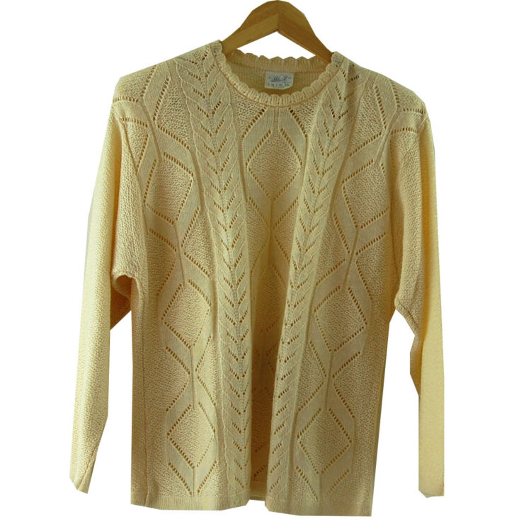 80s Cream Knitted Sweater